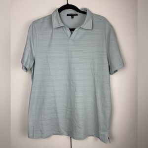Robert Barakett Mens Freetown SS Open Collar Polo Light Blue RB51591 Large